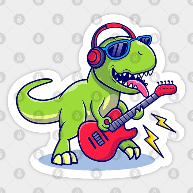 Musician dragon performing a song Sticker by Right-Fit27